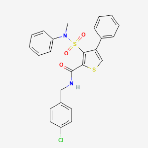 N-(4-chlorobenzyl)-3-[methyl(phenyl)sulfamoyl]-4-phenylthiophene-2-carboxamide