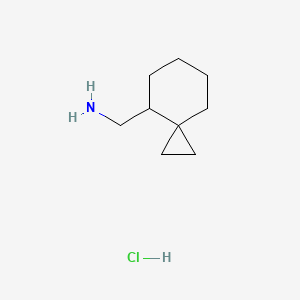 molecular formula C9H18ClN B2717281 Spiro[2.5]octan-8-ylmethanamine;hydrochloride CAS No. 2377035-33-9