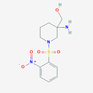 [3-Amino-1-(2-nitrophenyl)sulfonylpiperidin-3-yl]methanol