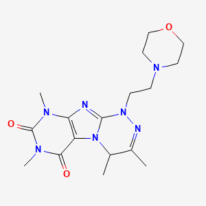 3,4,7,9-Tetramethyl-1-(2-morpholin-4-ylethyl)-4H-purino[8,7-c][1,2,4]triazine-6,8-dione