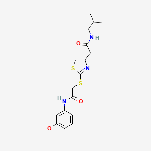 N-isobutyl-2-(2-((2-((3-methoxyphenyl)amino)-2-oxoethyl)thio)thiazol-4-yl)acetamide