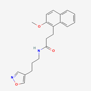 N-(3-(isoxazol-4-yl)propyl)-3-(2-methoxynaphthalen-1-yl)propanamide