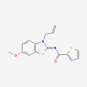 molecular formula C16H14N2O2S2 B2717317 (Z)-N-(3-allyl-6-methoxybenzo[d]thiazol-2(3H)-ylidene)thiophene-2-carboxamide CAS No. 941871-55-2