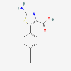molecular formula C14H16N2O2S B2717321 2-Amino-5-[4-(tert-butyl)phenyl]-1,3-thiazole-4-carboxylic acid CAS No. 923176-65-2