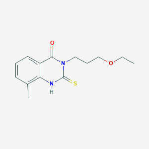 3-(3-Ethoxypropyl)-8-methyl-2-sulfanyl-3,4-dihydroquinazolin-4-one