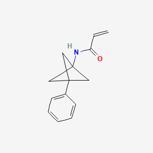 molecular formula C14H15NO B2717330 N-(3-Phenyl-1-bicyclo[1.1.1]pentanyl)prop-2-enamide CAS No. 2305305-87-5