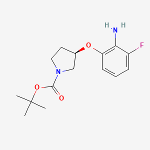 molecular formula C15H21FN2O3 B2717333 (R)-tert-Butyl 3-(2-amino-3-fluorophenoxy)pyrrolidine-1-carboxylate CAS No. 1233859-99-8