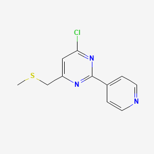 molecular formula C11H10ClN3S B2717334 (6-Chloro-2-(4-pyridinyl)-4-pyrimidinyl)methyl methyl sulfide CAS No. 478031-37-7