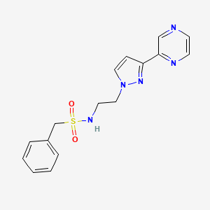 1-phenyl-N-(2-(3-(pyrazin-2-yl)-1H-pyrazol-1-yl)ethyl)methanesulfonamide