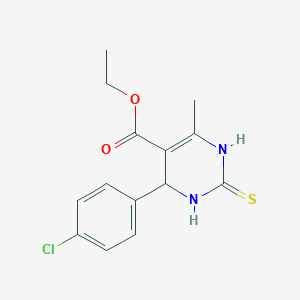 Ethyl 4-(4-chlorophenyl)-6-methyl-2-thioxo-1,2,3,4-tetrahydropyrimidine-5-carboxylate