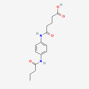 molecular formula C15H20N2O4 B2717347 5-[4-(丁酰氨基)苯胺]-5-氧代戊酸 CAS No. 940477-91-8