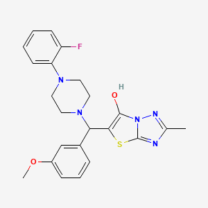 5-((4-(2-Fluorophenyl)piperazin-1-yl)(3-methoxyphenyl)methyl)-2-methylthiazolo[3,2-b][1,2,4]triazol-6-ol