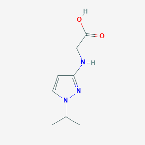 molecular formula C8H13N3O2 B2717350 2-[(1-Propan-2-ylpyrazol-3-yl)amino]acetic acid CAS No. 1692839-58-9