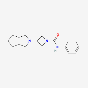 molecular formula C17H23N3O B2717357 3-(3,3a,4,5,6,6a-Hexahydro-1H-cyclopenta[c]pyrrol-2-yl)-N-phenylazetidine-1-carboxamide CAS No. 2415629-20-6