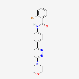 2-bromo-N-(4-(6-morpholinopyridazin-3-yl)phenyl)benzamide