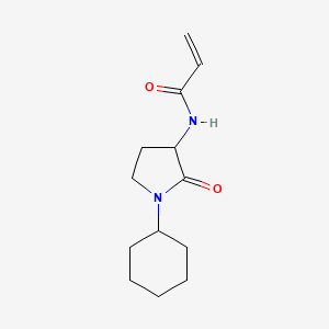 molecular formula C13H20N2O2 B2717360 N-(1-Cyclohexyl-2-oxopyrrolidin-3-yl)prop-2-enamide CAS No. 2361638-04-0