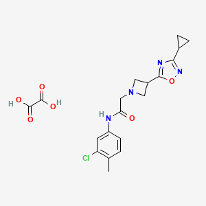 molecular formula C19H21ClN4O6 B2717366 N-(3-氯-4-甲基苯基)-2-(3-(3-环丙基-1,2,4-噁二唑-5-基)氮杂丁烷-1-基)乙酰胺 草酸盐 CAS No. 1351657-87-8