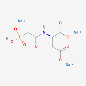 molecular formula C6H7NNa3O8P B2717367 Trisodium (2-(hydroxyoxidophosphoryl)acetyl)-L-aspartate CAS No. 70962-66-2