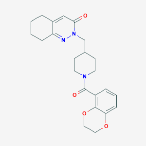 2-{[1-(2,3-Dihydro-1,4-benzodioxine-5-carbonyl)piperidin-4-yl]methyl}-2,3,5,6,7,8-hexahydrocinnolin-3-one