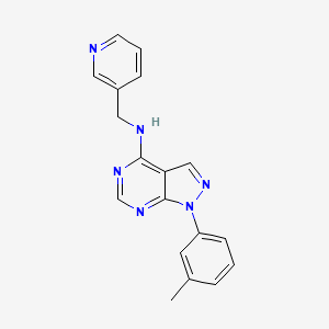 [1-(3-Methylphenyl)pyrazolo[4,5-e]pyrimidin-4-yl](3-pyridylmethyl)amine