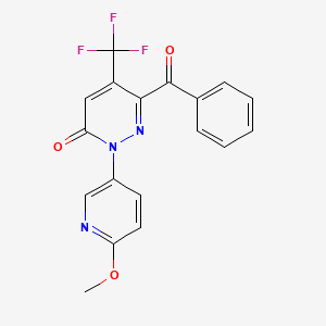6-benzoyl-2-(6-methoxy-3-pyridinyl)-5-(trifluoromethyl)-3(2H)-pyridazinone