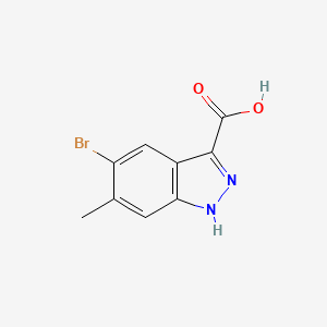 molecular formula C9H7BrN2O2 B2717371 5-溴-6-甲基-1H-吲唑-3-羧酸 CAS No. 1360942-30-8