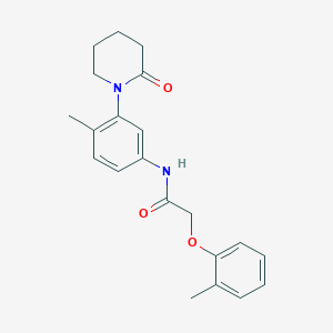 molecular formula C21H24N2O3 B2717372 N-(4-methyl-3-(2-oxopiperidin-1-yl)phenyl)-2-(o-tolyloxy)acetamide CAS No. 941979-50-6