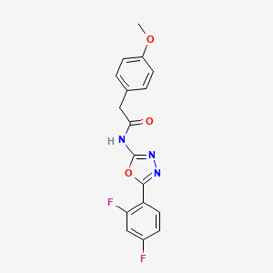 molecular formula C17H13F2N3O3 B2717375 N-(5-(2,4-二氟苯基)-1,3,4-噁二唑-2-基)-2-(4-甲氧基苯基)乙酰胺 CAS No. 1171889-85-2