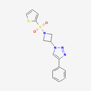 4-phenyl-1-(1-(thiophen-2-ylsulfonyl)azetidin-3-yl)-1H-1,2,3-triazole