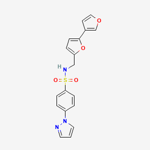 N-([2,3'-bifuran]-5-ylmethyl)-4-(1H-pyrazol-1-yl)benzenesulfonamide