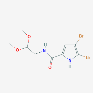 molecular formula C9H12Br2N2O3 B2717396 4,5-dibromo-N-(2,2-dimethoxyethyl)-1H-pyrrole-2-carboxamide CAS No. 246511-22-8