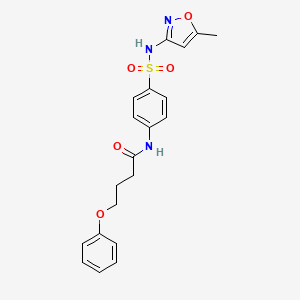 molecular formula C20H21N3O5S B2717397 N-{4-[(5-methyl-1,2-oxazol-3-yl)sulfamoyl]phenyl}-4-phenoxybutanamide CAS No. 565208-10-8