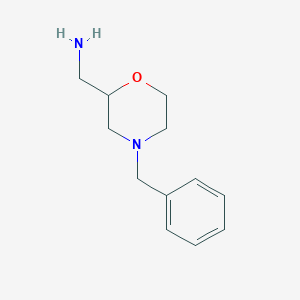 molecular formula C12H18N2O B027174 (4-苄基吗啉-2-基)甲胺 CAS No. 110859-47-7
