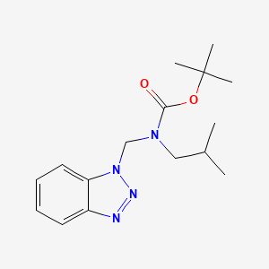 molecular formula C16H24N4O2 B2717401 tert-Butyl N-(1H-1,2,3-benzotriazol-1-ylmethyl)-N-(2-methylpropyl)carbamate CAS No. 1131148-28-1