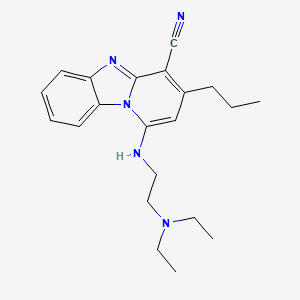 molecular formula C21H27N5 B2717402 1-{[2-(Diethylamino)ethyl]amino}-3-propylpyrido[1,2-a]benzimidazole-4-carbonitrile CAS No. 443332-49-8