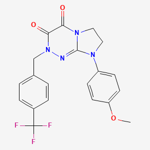 8-(4-methoxyphenyl)-2-(4-(trifluoromethyl)benzyl)-7,8-dihydroimidazo[2,1-c][1,2,4]triazine-3,4(2H,6H)-dione