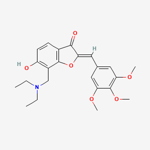molecular formula C23H27NO6 B2717408 (Z)-7-((二乙基氨基)甲基)-6-羟基-2-(3,4,5-三甲氧基苄基亚甲基)苯并呋喃-3(2H)-酮 CAS No. 869077-21-4
