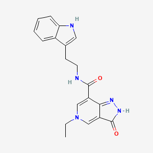 N-(2-(1H-indol-3-yl)ethyl)-5-ethyl-3-oxo-3,5-dihydro-2H-pyrazolo[4,3-c]pyridine-7-carboxamide
