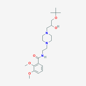molecular formula C22H37N3O5 B2717420 N-(2-(4-(3-(叔丁氧基)-2-羟基丙基)哌嗪-1-基)乙基)-2,3-二甲氧基苯甲酰胺 CAS No. 2034534-73-9