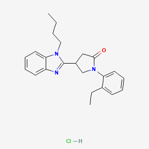 molecular formula C23H28ClN3O B2717428 4-(1-butyl-1H-benzo[d]imidazol-2-yl)-1-(2-ethylphenyl)pyrrolidin-2-one hydrochloride CAS No. 1094616-01-9