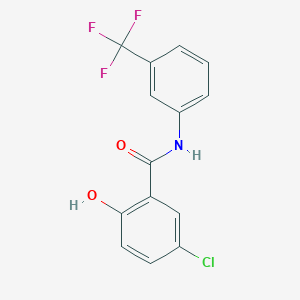 molecular formula C14H9ClF3NO2 B2717429 5-氯-2-羟基-N-[3-(三氟甲基)苯基]苯甲酰胺 CAS No. 1580-42-3