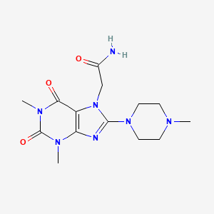 2-[1,3-Dimethyl-8-(4-methyl-piperazin-1-yl)-2,6-dioxo-1,2,3,6-tetrahydro-purin-7-yl]-acetamide