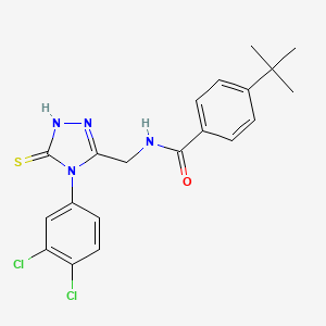 molecular formula C20H20Cl2N4OS B2717449 4-(叔丁基)-N-((4-(3,4-二氯苯基)-5-硫代-4,5-二氢-1H-1,2,4-三唑-3-基)甲基)苯甲酰胺 CAS No. 391886-67-2