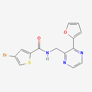 4-bromo-N-((3-(furan-2-yl)pyrazin-2-yl)methyl)thiophene-2-carboxamide