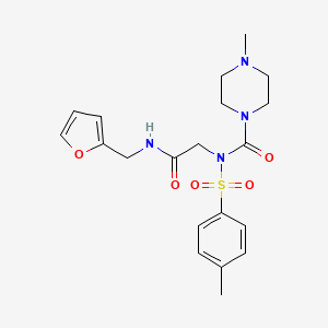 N-(2-((furan-2-ylmethyl)amino)-2-oxoethyl)-4-methyl-N-tosylpiperazine-1-carboxamide