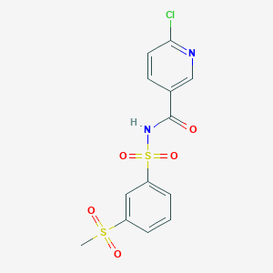 6-chloro-N-(3-methanesulfonylbenzenesulfonyl)pyridine-3-carboxamide