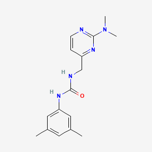 molecular formula C16H21N5O B2717457 1-((2-(Dimethylamino)pyrimidin-4-yl)methyl)-3-(3,5-dimethylphenyl)urea CAS No. 1797224-72-6