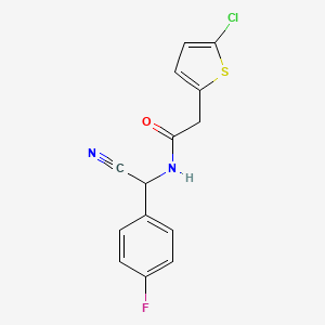 molecular formula C14H10ClFN2OS B2717464 2-(5-chlorothiophen-2-yl)-N-[cyano(4-fluorophenyl)methyl]acetamide CAS No. 1808703-58-3