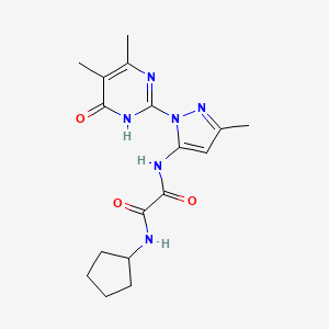 N1-cyclopentyl-N2-(1-(4,5-dimethyl-6-oxo-1,6-dihydropyrimidin-2-yl)-3-methyl-1H-pyrazol-5-yl)oxalamide
