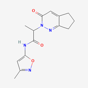N-(3-methylisoxazol-5-yl)-2-(3-oxo-3,5,6,7-tetrahydro-2H-cyclopenta[c]pyridazin-2-yl)propanamide